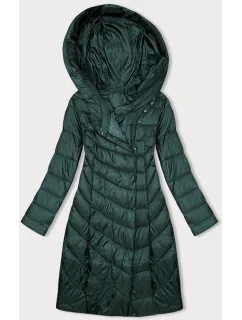 Dlouhá zelená dámská bunda s kapucí model 21247128 - Ann Gissy