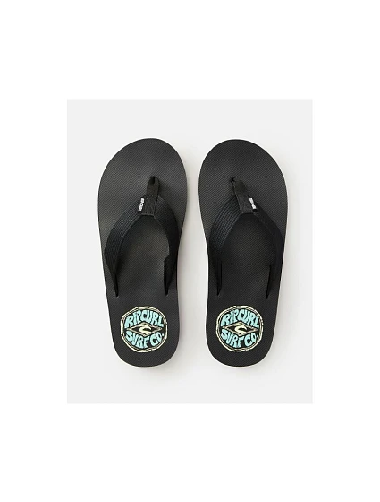 Žabky RIP CURL Bob Cush s otevřenou špičkou - černé Žabky RIP CURL Bob Cush s otevřenou špičkou - černé