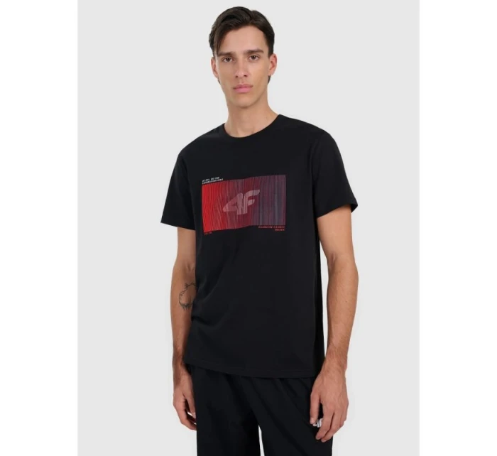 Pánské tričko s potiskem 4F 4FRAW25TTSHM3224-20S