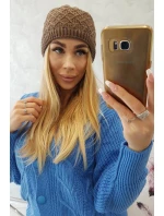Fleecová čepice model 18750817 hnědá - K-Fashion Fleecová čepice model 18750817 hnědá - K-Fashion