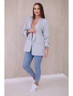 Šedé sako s klopami elegantní Šedé sako s klopami elegantní