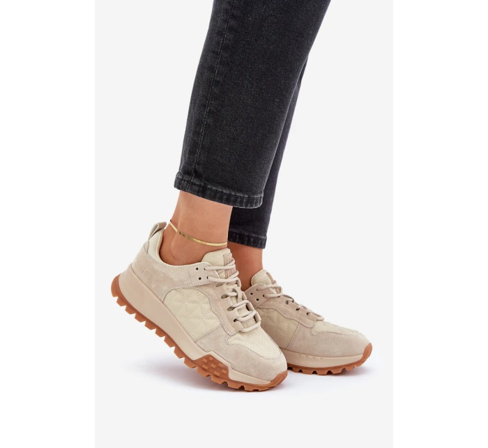 Dámské kožené tenisky Big Star model 21680210 HiPoly System béžové - Big Star Shoes Dámské kožené tenisky Big Star model 21680210 HiPoly System béžové - Big Star Shoes