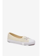 Dámské tenisky s výšivkou model 21693757 béžové - Lee Cooper Dámské tenisky s výšivkou model 21693757 béžové - Lee Cooper