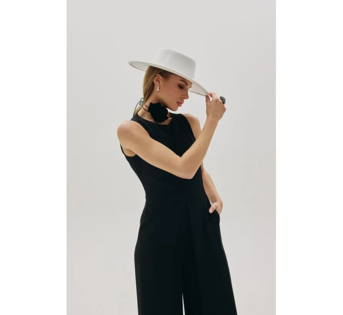 model 19678624 Kombinéza se širokými nohavicemi černá - Makover