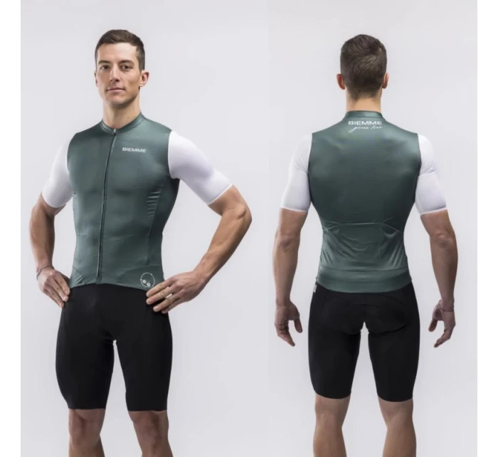 Biemme NATURE zeleno-bílé tričko XXL