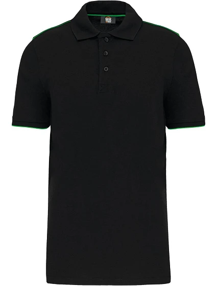 WK WK 270 Pánské pracovní piqué polo "Day-to-Day" 20.W270 black/kelly green WK WK 270 Pánské pracovní piqué polo "Day-to-Day" 20.W270 black/kelly green