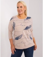 Bluzka RV BZ model 19465436 beżowy - FPrice Bluzka RV BZ model 19465436 beżowy - FPrice