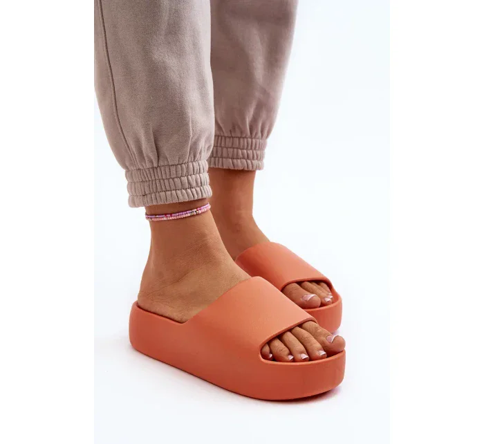 Dámské pantofle se silnou podrážkou, oranžová Oreithano Dámské pantofle se silnou podrážkou, oranžová Oreithano