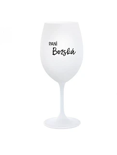 PANÍ BOŽSKÁ - bílá sklenice na víno 350 ml