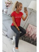 Dámské tričko model 21251221 červené - Kesi