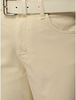 Dámské džíny mom fit s páskem high rise světle žluté FashionStreet UY2988