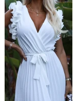 sukienka midi z dekoltem i  model 21486670 - numoco basic