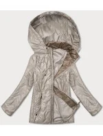 Světle béžová dámská prošívaná bunda s odepínací kapucí model 20833078 - S'WEST