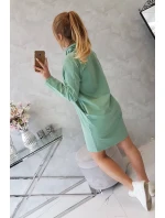 Šaty s kravatou tmavě mátové Šaty s kravatou tmavě mátové