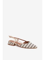 Dámské Baletky S  Na Podpatku Béžové model 21688221 - Boto