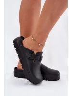 Dámské Pěnové Pantofle S Páskem A Přezkou Černé model 21698500 - EVENTO Dámské Pěnové Pantofle S Páskem A Přezkou Černé model 21698500 - EVENTO