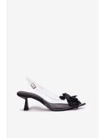 Průhledné Sandály Na Podpatku S Ozdobným Černé model 21699913 - Boto Průhledné Sandály Na Podpatku S Ozdobným Černé model 21699913 - Boto