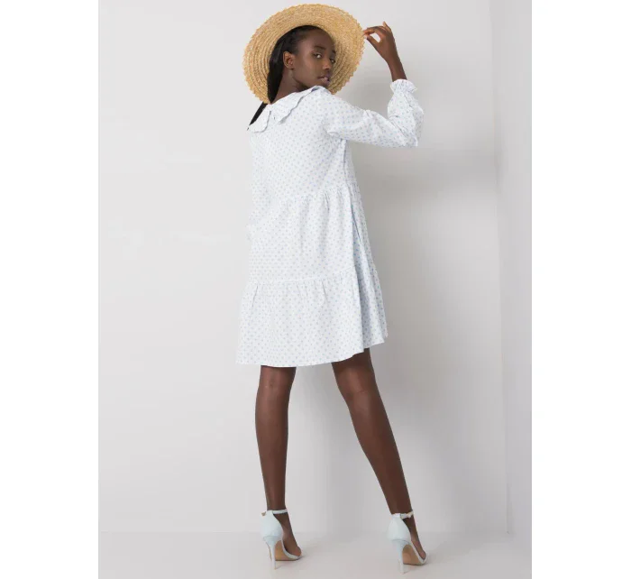 Šaty 123 SK 187576.40P bílá a modrá