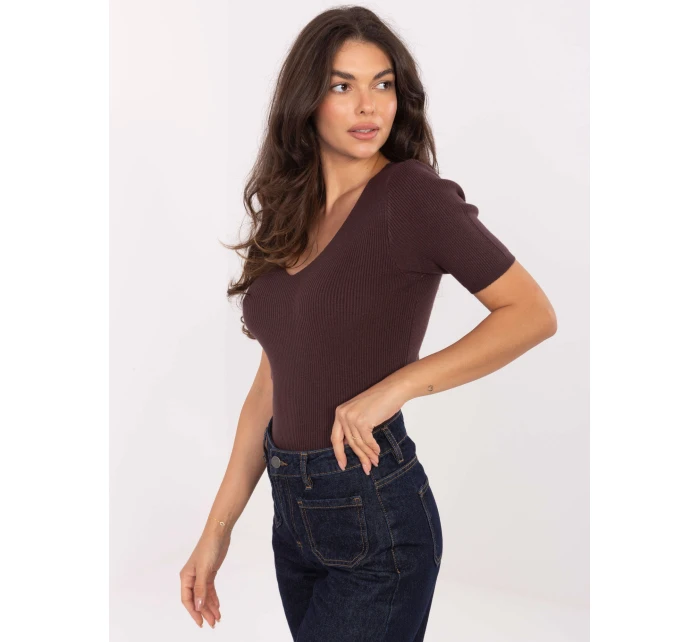 Sweter PM SW B model 21334773 ciemny brązowy - FPrice