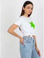 Dámské tričko RV TS 8626.00 bílá zelená - FPrice