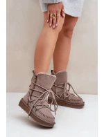 Dámské sněhule z přírodní semiše D.Franklin DFSH375004 Taupe