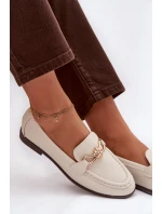 Dámské loafersy s ozdobným detailem – světle béžové Rosynne Dámské loafersy s ozdobným detailem – světle béžové Rosynne