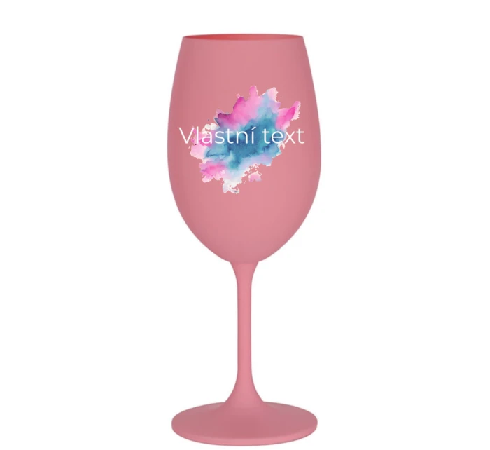 Personalizovaná sklenička na víno - Akvarelový otisk