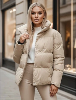 Dámská prošívaná zimní bunda LARO light beige FashionStreet TY4703z