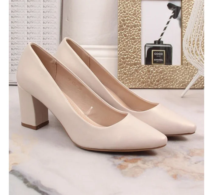 Sergio Leone W SK403C béžové perleťové lodičky na jehle Sergio Leone W SK403C béžové perleťové lodičky na jehle