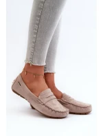 Dámské Mokasíny Z Světle Béžové model 21666657 - Boto Dámské Mokasíny Z Světle Béžové model 21666657 - Boto