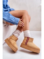 Dámské zimní boty na platformě s izolací Camel model 21673380 - Boto Dámské zimní boty na platformě s izolací Camel model 21673380 - Boto