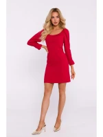 Mini šaty se výstřihem červené model 20555799 - Moe