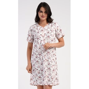 Dámská noční košile s krátkým rukávem Růže