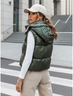 Dámská prošívaná vesta OSHE zelená FashionStreet TY3704