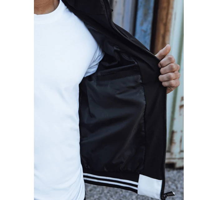 Pánská prošívaná zimní bunda s kapucí černá Dstreet TX4869