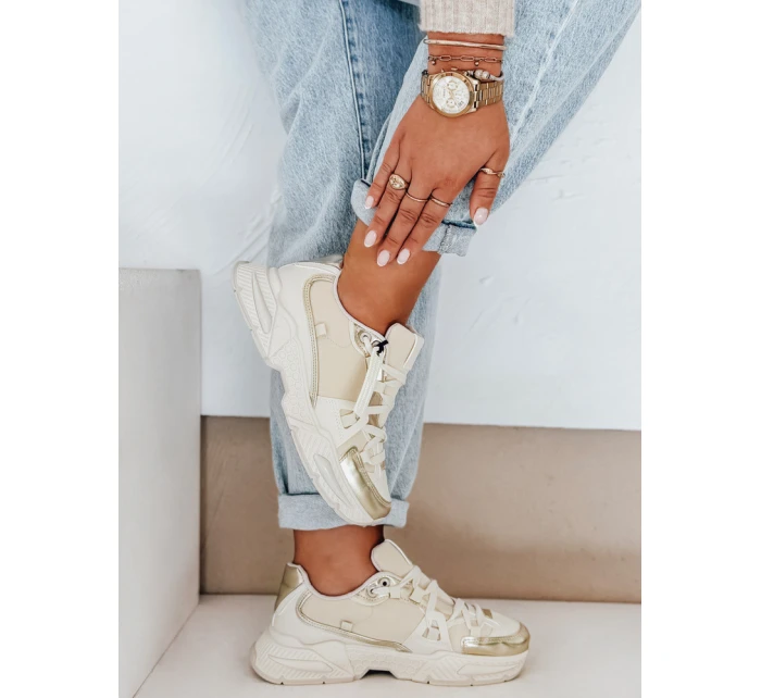 Dámské béžové tenisky model 21991939 - Dstreet Dámské béžové tenisky model 21991939 - Dstreet