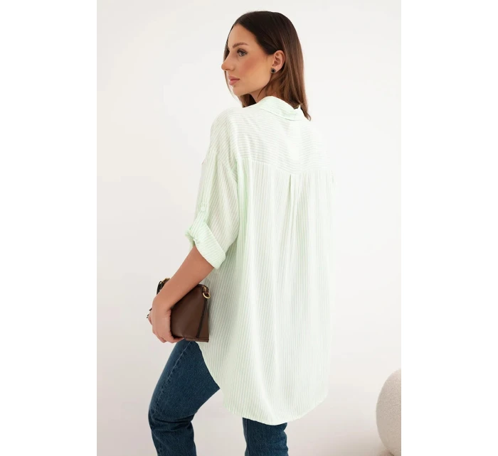 Dámská viskózová košile s krajkovými rukávy a límečkem béžová Dámská viskózová košile s krajkovými rukávy a límečkem béžová