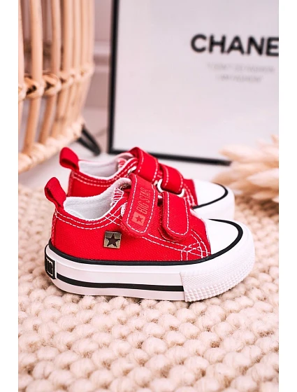 Dětské Tenisky Na Suchý Zip BIG STAR model 21545403 červené - Big Star Shoes Dětské Tenisky Na Suchý Zip BIG STAR model 21545403 červené - Big Star Shoes