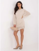 Sukienka IT SK model 21807964 jasny beżowy - FPrice Sukienka IT SK model 21807964 jasny beżowy - FPrice