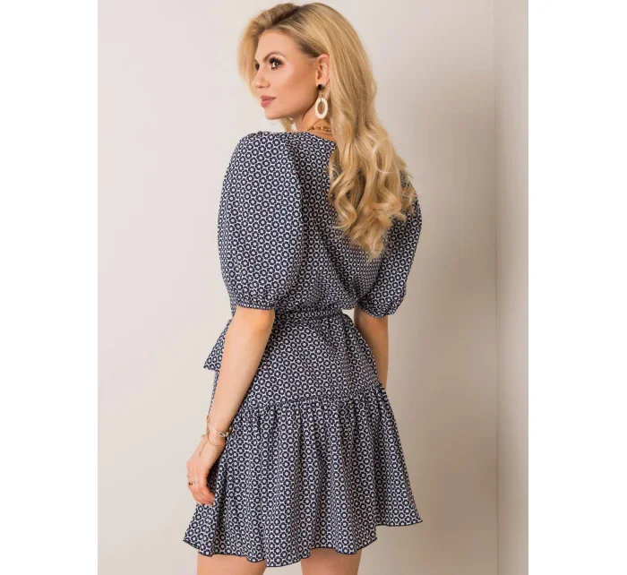 Šaty LK SK 508151.34P tmavě modrá a červená