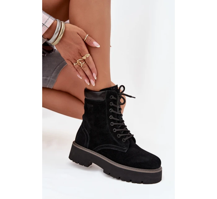 Dámské semišové workery Big Star – černé Dámské semišové workery Big Star – černé