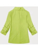 Dámské sako s nařasenými rukávy limetkově zelené model 21168299 - Good looking