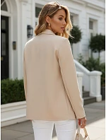 Dámské elegantní sako rozepínací béžové FashionStreet PY0147