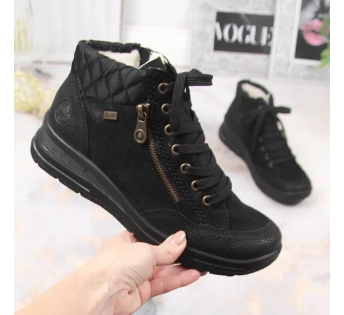 Nepromokavé kožené zateplené boty Rieker W RKR567 Nepromokavé kožené zateplené boty Rieker W RKR567