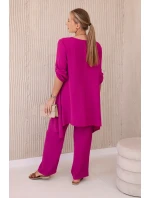 Sada halenky + kalhot s přívěskem tmavě fialová Sada halenky + kalhot s přívěskem tmavě fialová