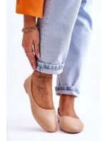 Kožené klasické béžové model 21613286 - EVENTO