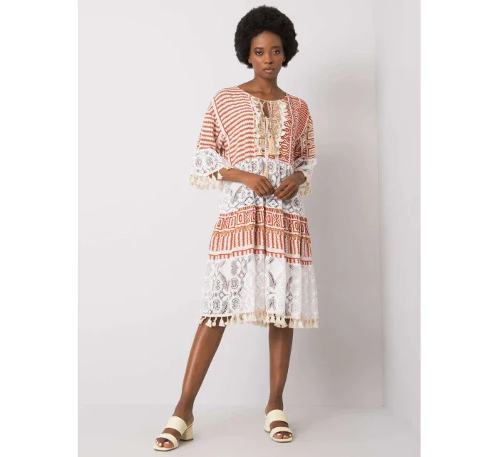 Šaty DHJ SK 13567.41P tmavě oranžová