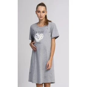 Dámská noční košile mateřská Srdce z kopretin