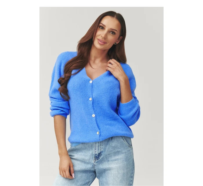 Svetr na zapínání  model 223260 Makadamia