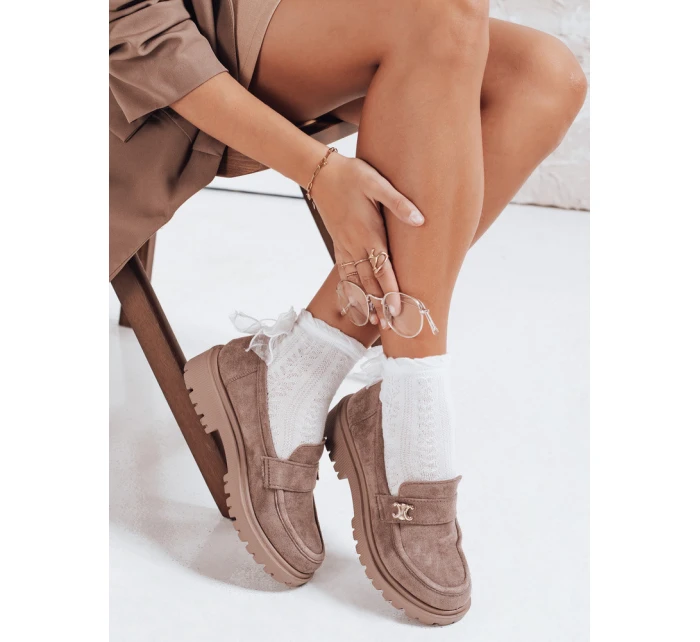 Dámské mokasíny béžové FashionStreet ZY1132